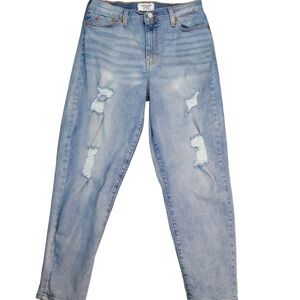 Levi’s Denizen High Rise Distressed Light Wash Mom Jeans‎ - Size 9/29